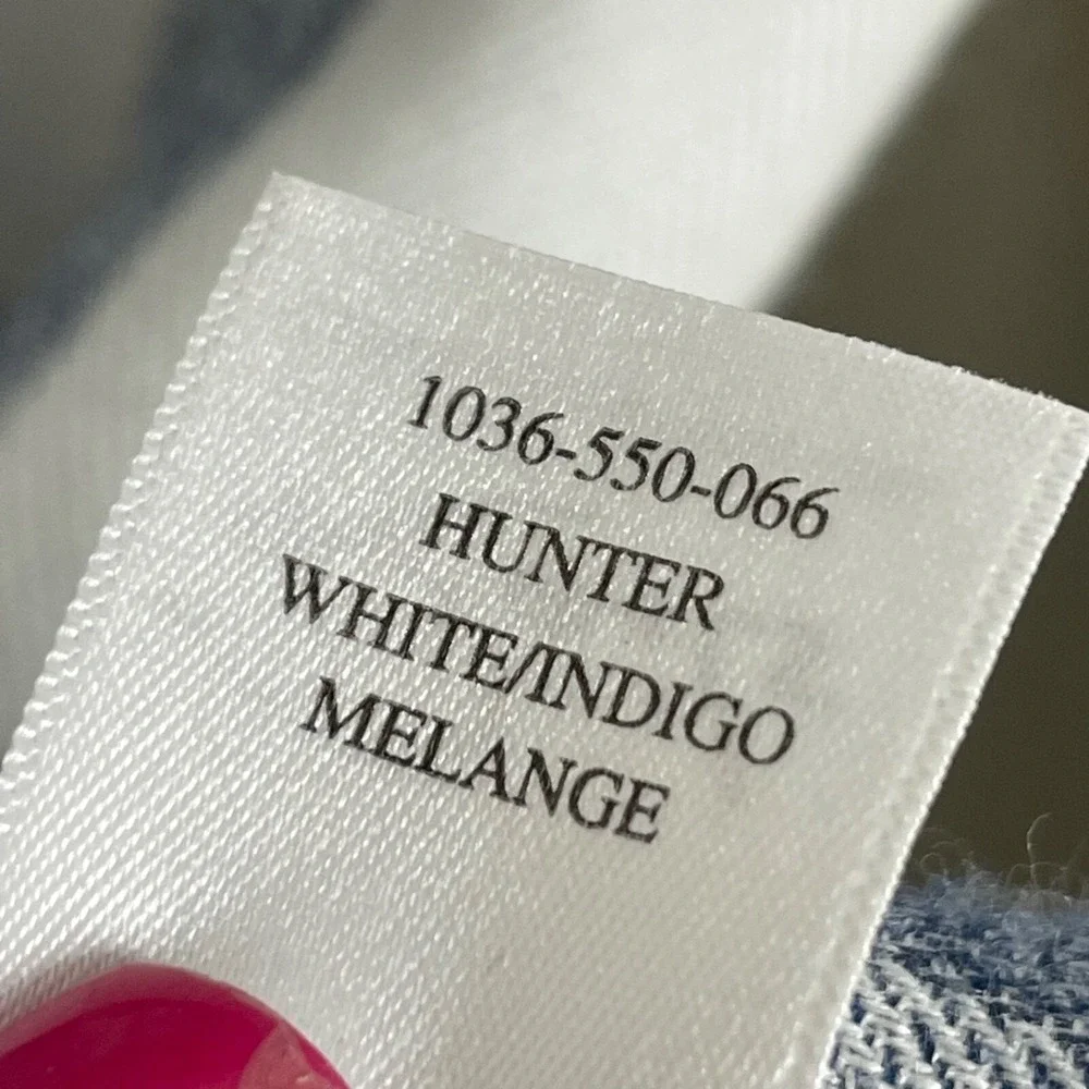 Rails Hunter White Indigo Melange‎ Plaid Women's Size M Long Sleeve Button Shirt - Picture 4 of 5